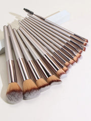 Shein 14pcs Champagne Gold Makeup Brush Set