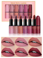 LANGMANNI Velvet Matte Lipstick Set 6 Colors