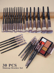 Maange 30Pcs Makeup Brush With Bag Black
