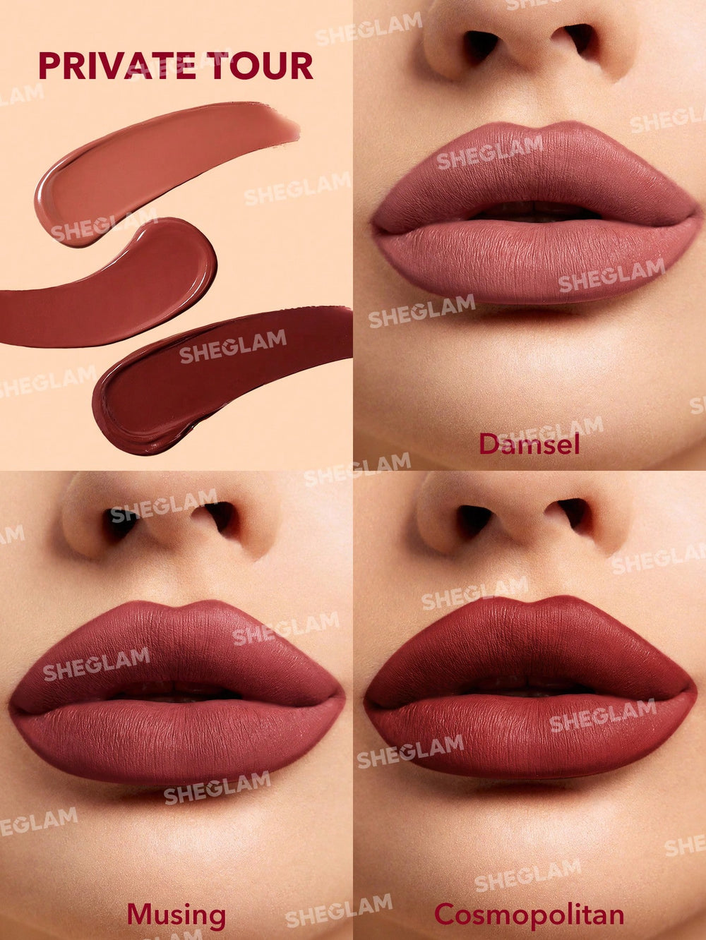 Sheglam Allure Mini 3 Piece Liquid Lipstick Set - Private Tour