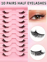 Shein 10 pairs of natural-looking crisscross cat