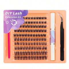 Shein Huicop DIY Eyelash Extensions Kit 120 Pcs glue+Tweezers