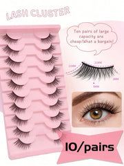 Shein 10 pairs of natural-looking crisscross cat