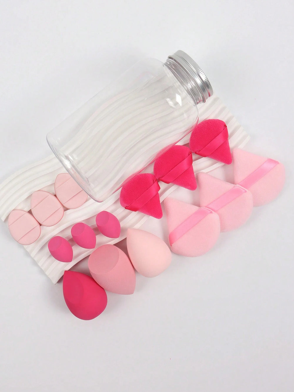 Shein 15Pcs Makeup Sponge Set with Storage Container