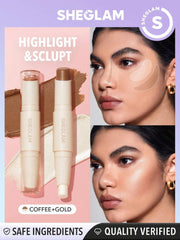 Sheglam Color and Sculpt Stick 2 In 1 Contour Dual Head Highlighter