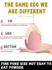 Shein 16 Large Makeup Sponge Set With Bag Pink