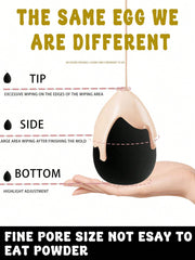 Shein 16 Large Makeup Sponge Set With Bag Black