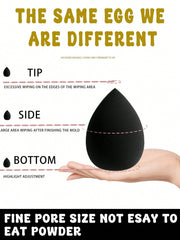 Shein 16 Large Makeup Sponge Set With Bag Black