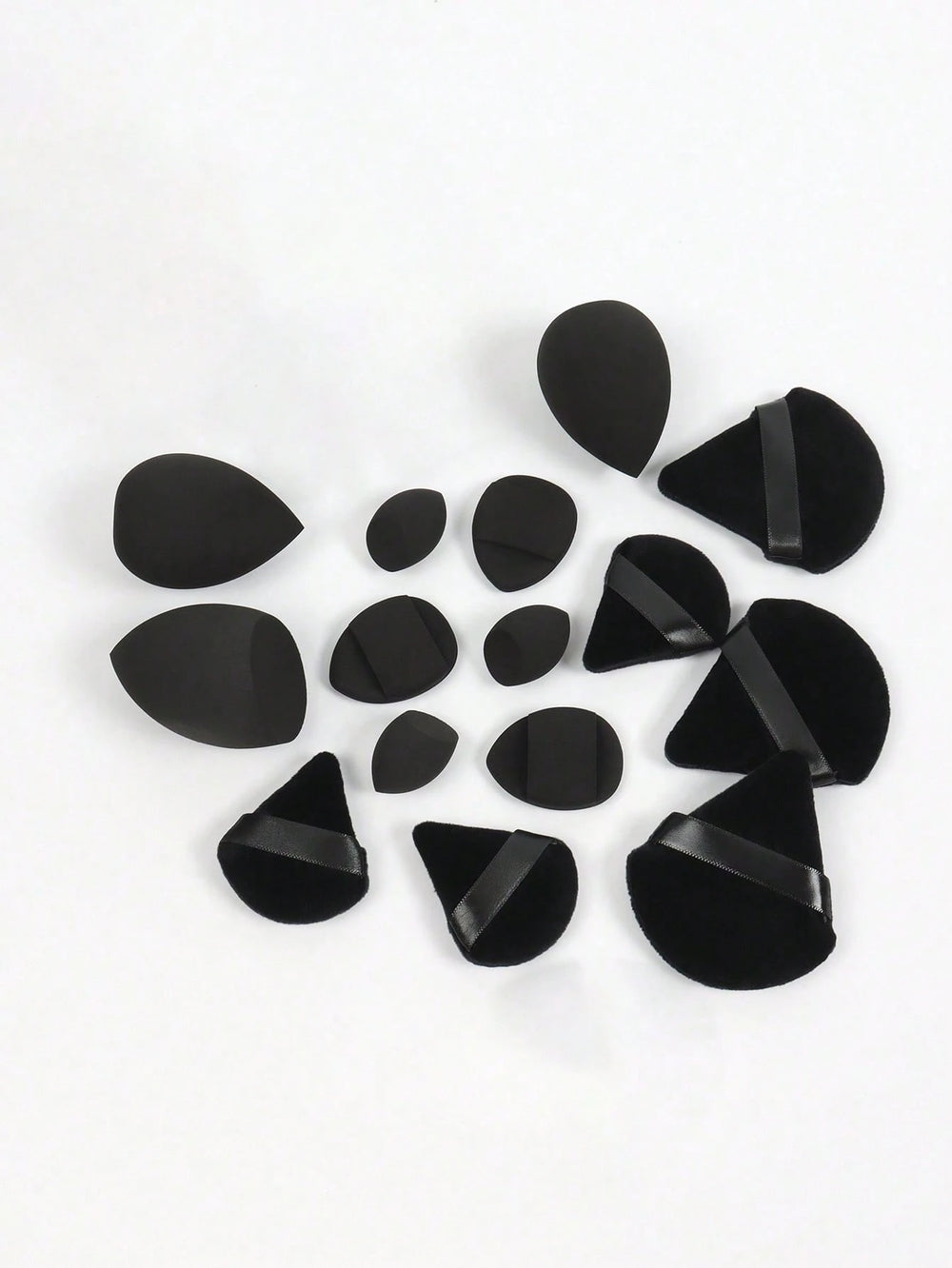 Shein 16 Large Makeup Sponge Set With Bag Black