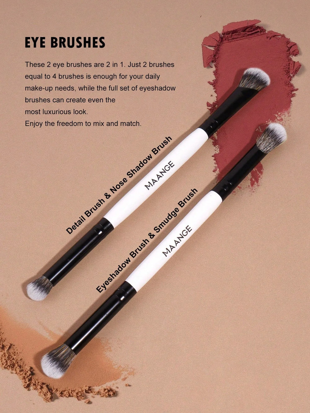 Maange Brush artist Black and Whirte 4Pcs