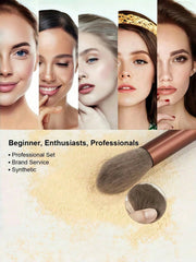 Shein 13pcs coffee Makeup Brushes + Puff And Sponge