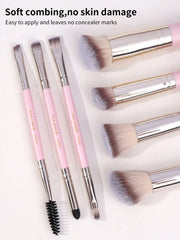 Maange 7Pcs Makeup Brush Pink