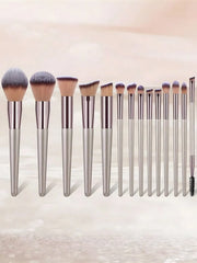 Shein 14Pcs Makeup Brush Set Grey