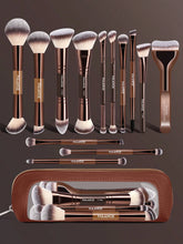 Maange Makeup Brush Brown 13Pcs With Bag