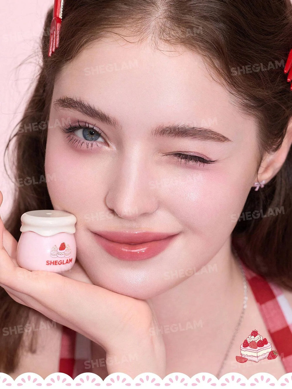Sheglam berry jam lip mask pot