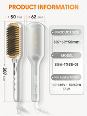 Sheglam Hair Sleek Chic Triple Grip Straightening Brush