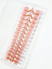 Shein 150pcs Medium Pink Ombre Minimalist Style Fake Nails