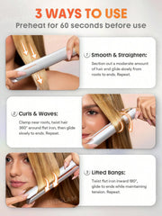 SHEGLAM Hair Mini Hair Straightener Pro 3 in 1