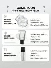 Sheglam Camera On Primer & Setting Spray & Powder