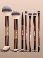 Maange 7Pcs Makeup Brush Brown