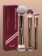 Maange 3Pcs Premium Makeup Brush Brown