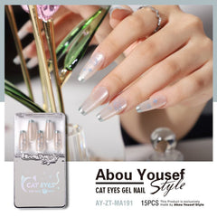 Abou Yousef Style Nails Cat Eyes