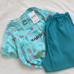 Women's Tropical Print Pajama Set