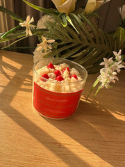 Strawberry Cream Scented Candle in Glass Jar