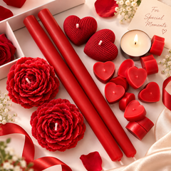 12 Pcs Romantic Red Candle Gift Set