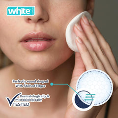 White Organic Cotton Pads for Makeup Removal - 80 Pads