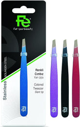Fe color tweezers slant tip 032