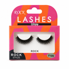 ROCK Wispy False Eyelashes F180 – Natural Fluttery Lash Look