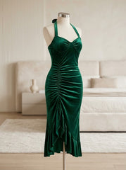Velvet Look Halter Neck Nightdress