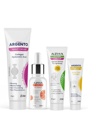 Argento Box 4 pcs whitening cream+night cream+eye contour+Serum