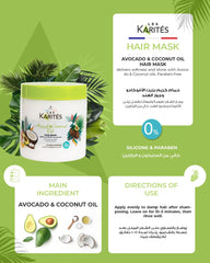 Les Karites Avocado and Coconut Oil Hair Mask 475 ml