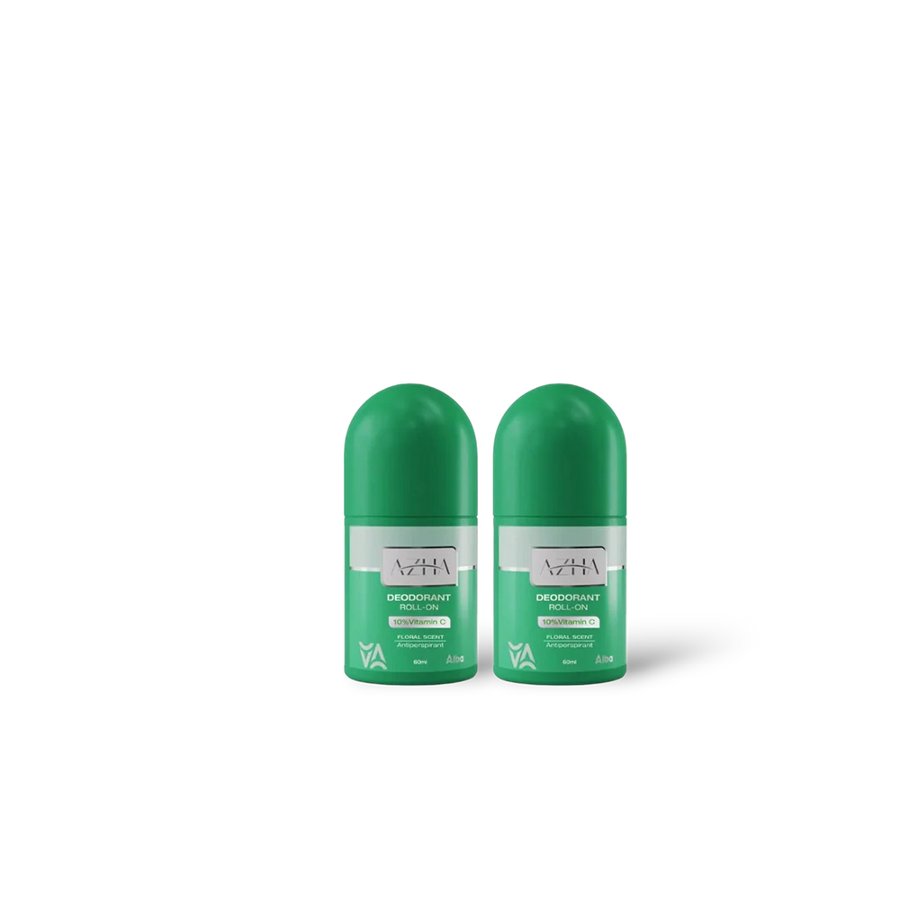 Azha Deodorant Roll On 10% VitaminC Floral Scent 60ml 1+1