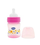 Bubbles Classic feeding bottle without hand 120 ml pink