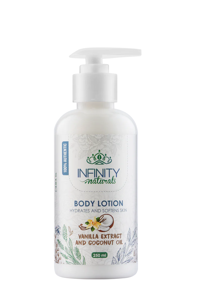 Infinity Naturals Body Lotion with Vanilla Extract and Coconut Oil - 250 ml