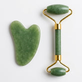 Jade Roller and Gua Sha Facial Massage Set - 2 Pcs