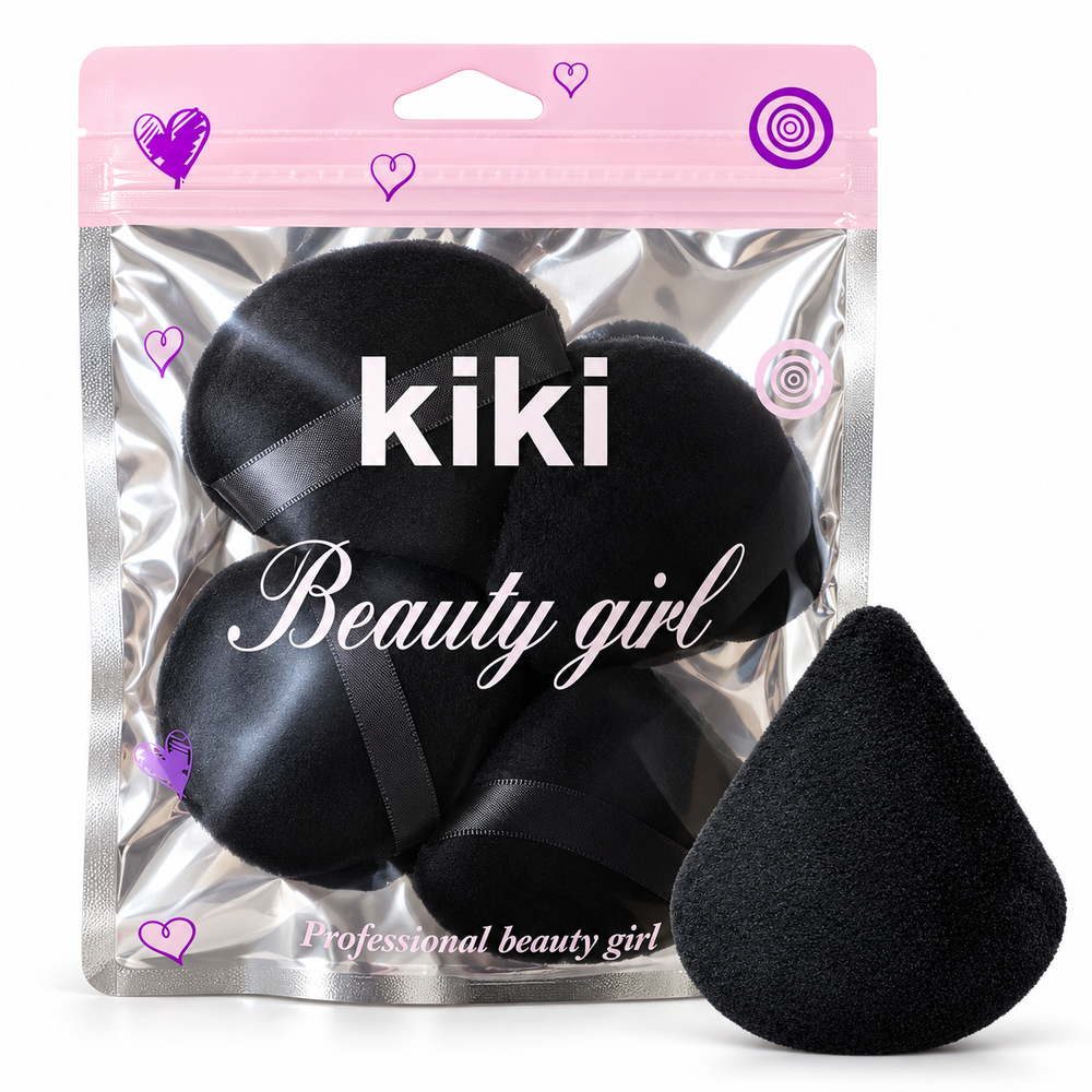 KIKI Finger Puff – 4 Pcs Mini Triangle Makeup Puff