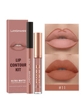 LANGMANNI Liquid Lipcolor 2pcs Lip Gloss And Lipliner