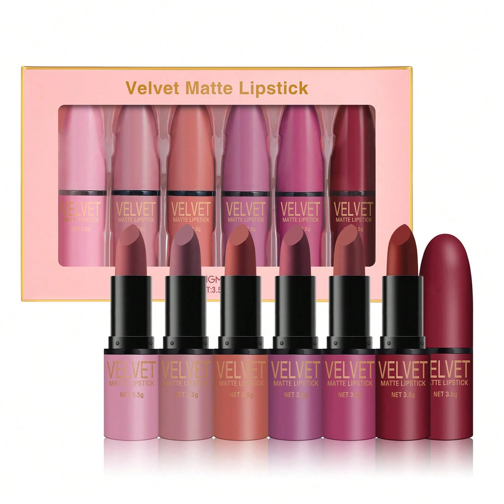 LANGMANNI Velvet Matte Lipstick Set 6 Colors