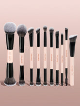 Maange 10Pcs Makeup Brush Black and Pink