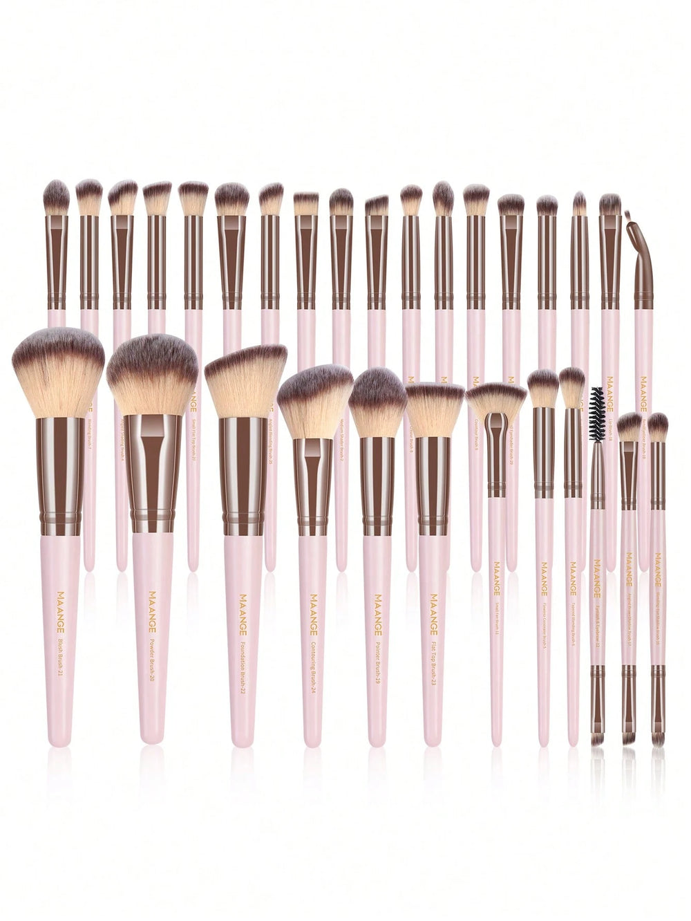 Maange 30Pcs Pro Makeup Brush Pink