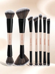 Maange 7Pcs Makeup Brush Black and Pink