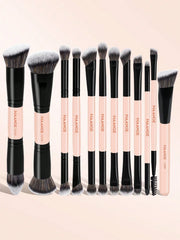 Maange Makeup Brush Pink and Black 12cs