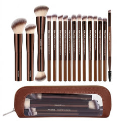 Maange Makeup Brush Set 16 Pcs With Bagag