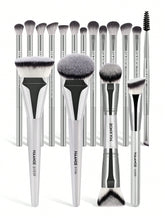 Maange Pro Makeup Brush Silver 17Pcs