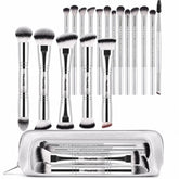 Maange Pro Makeup Brush Silver 18Pcs