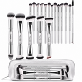 Maange Pro Makeup Brush Silver 18Pcs